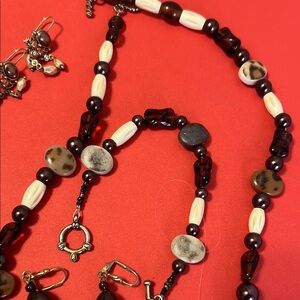 Elegant Beaded Necklace and Earring Set